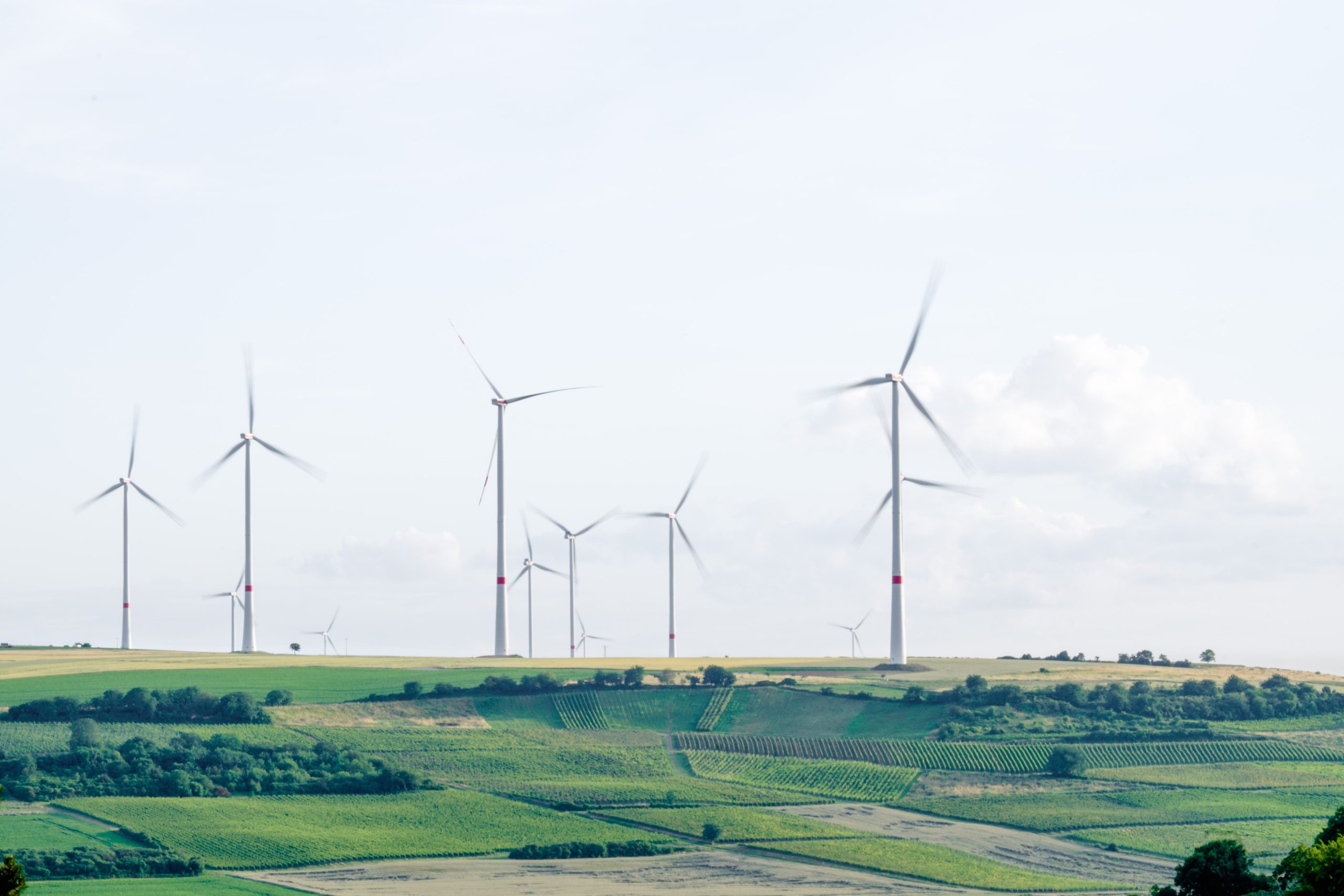 Windräder in der Landschaft